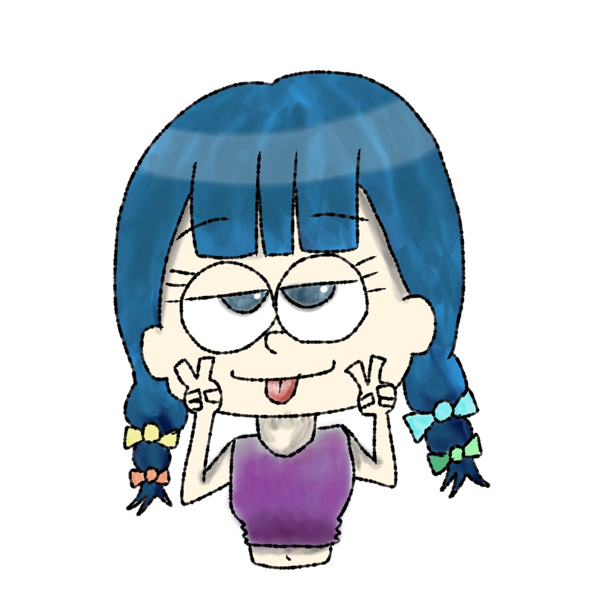 簡単なアイコンイラスト描きます！ます ポージングは記載の通り。髪型カラーなど変えます！ イメージ1