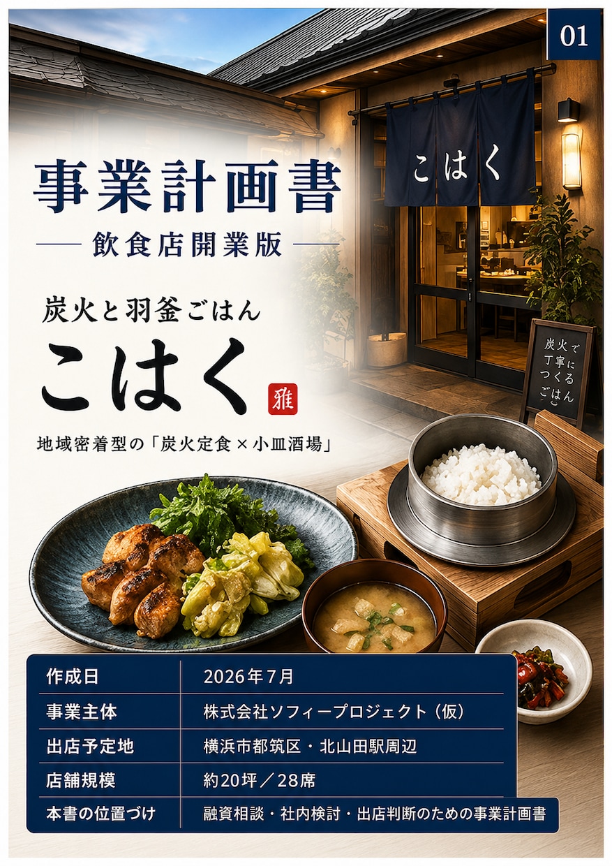 飲食店専門｜融資申請に使える事業計画書を作成します 事業計画・収支計画・開業資金計画を一括作成 イメージ1