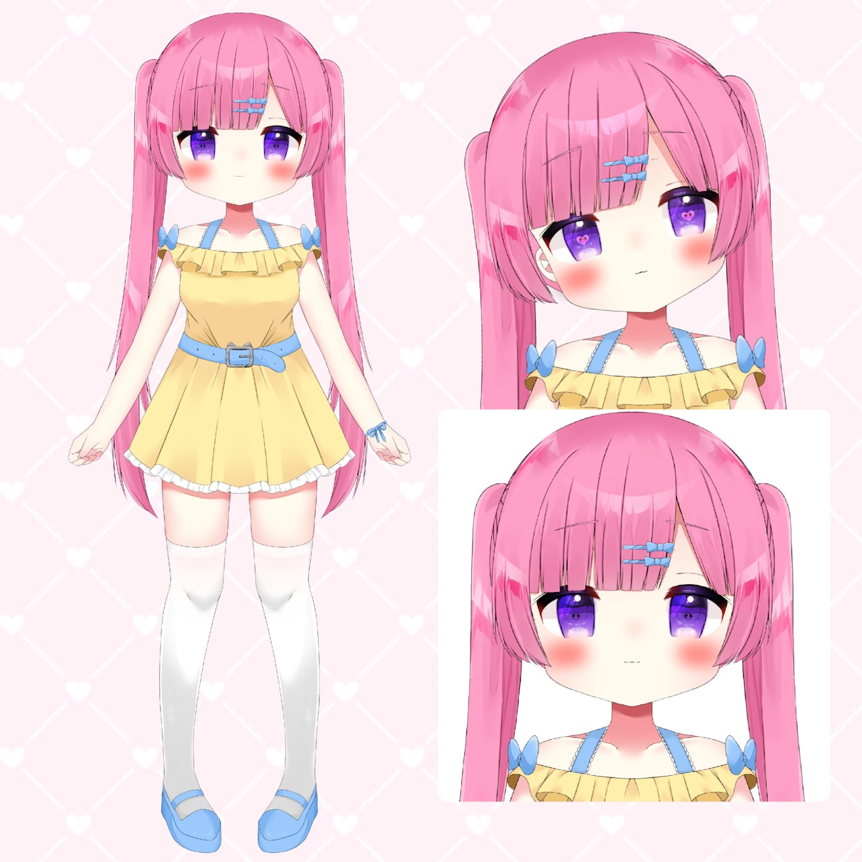 Live2d用イラストを作成いたします ちょっとした表情差分もついてきます！ イメージ1