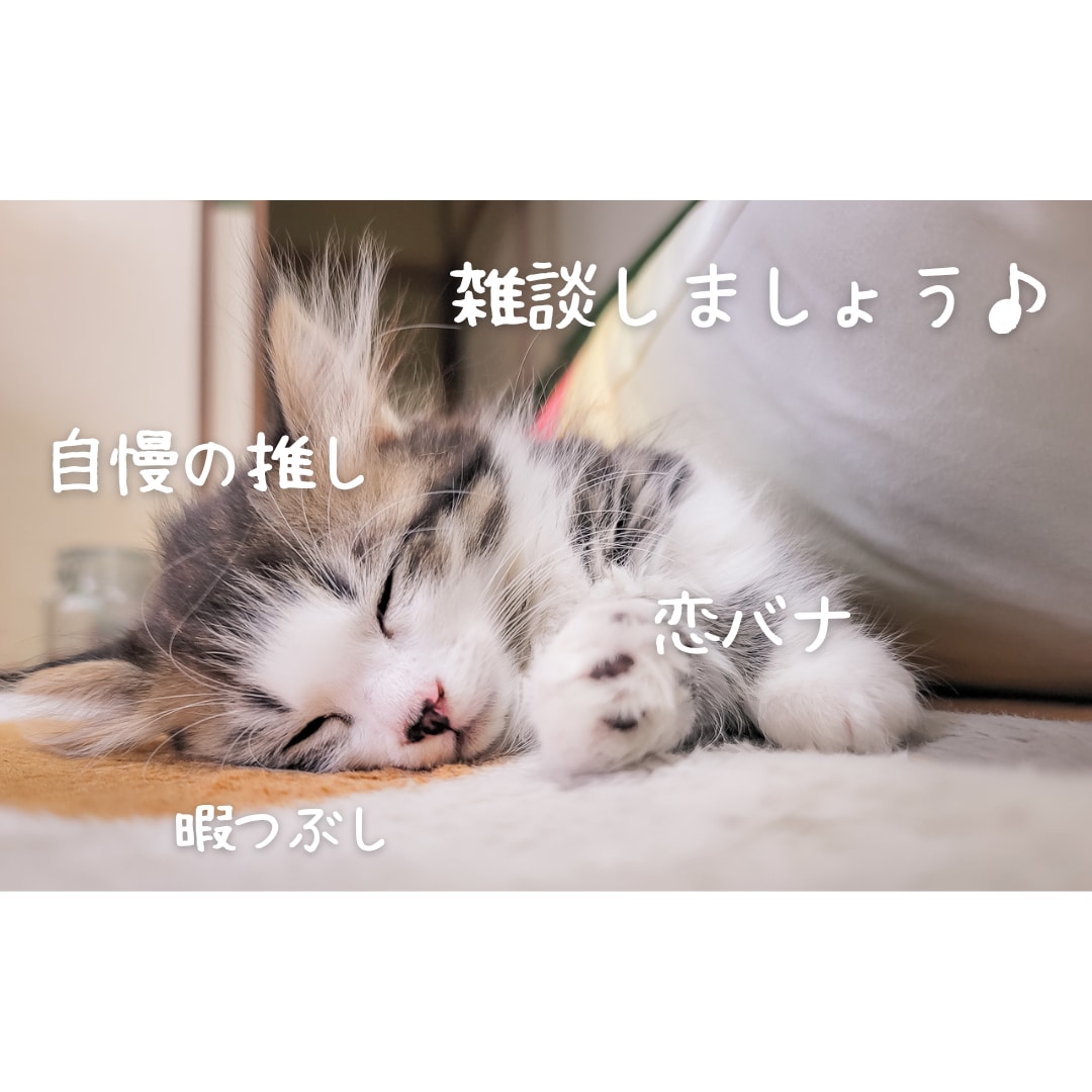 雑談せぇへん？♡関西弁OLがお話し相手になります 自慢の推し、ハマってるアニメ、恋バナなど何でもどなたでも♡ イメージ1
