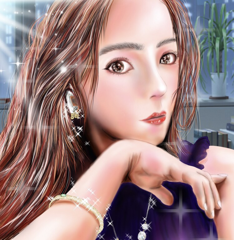 女性の似顔絵を美しく描きます 美女専門イラストレーターの描く似顔絵✨ イメージ2