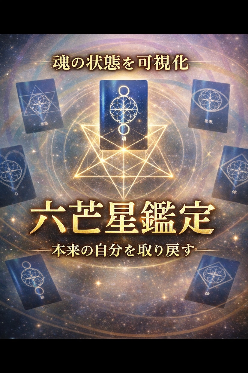六芒星鑑定｜心と体の今を見える化します がんばりすぎた今の状態をやさしく整えます イメージ1