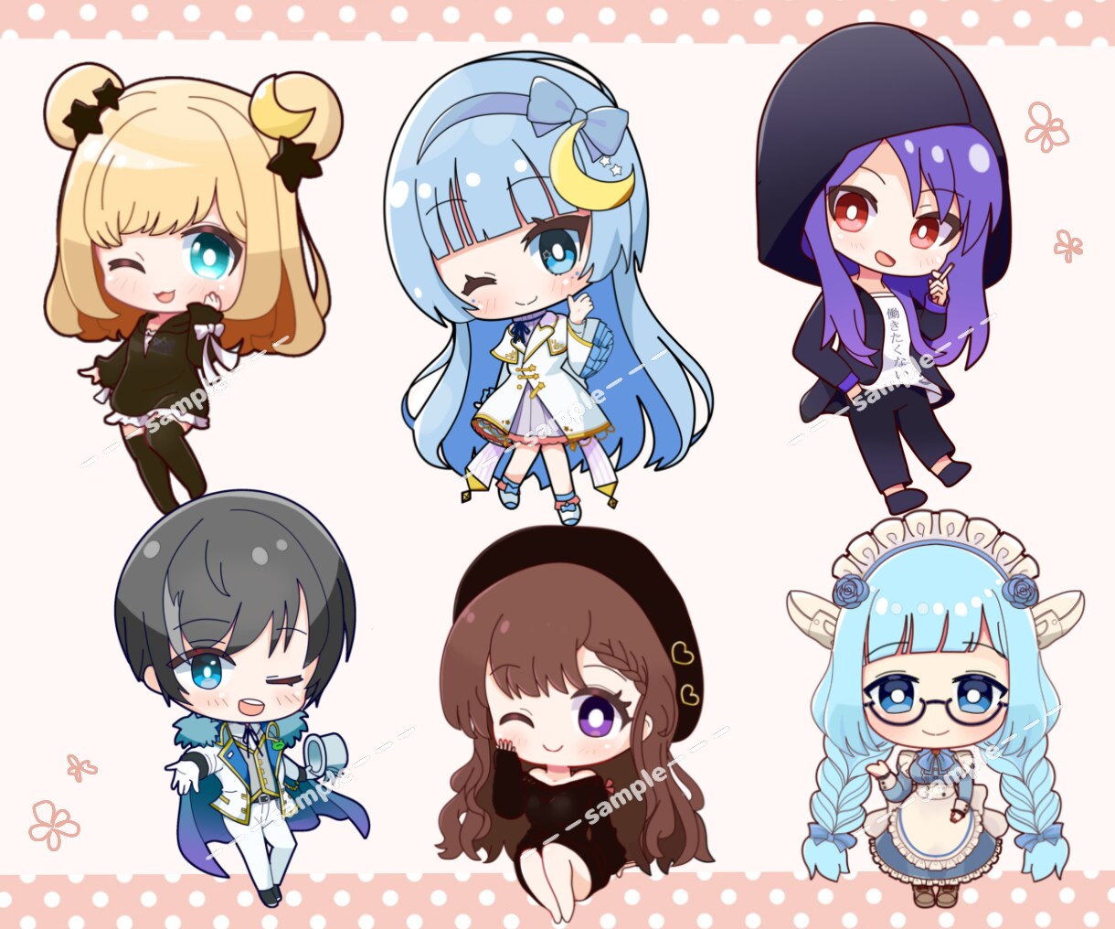 かわいいデフォルメミニキャラ（商用利用可）作ります 配信サムネイルやアイコン等に使えるSDキャラクターを作ります イメージ6
