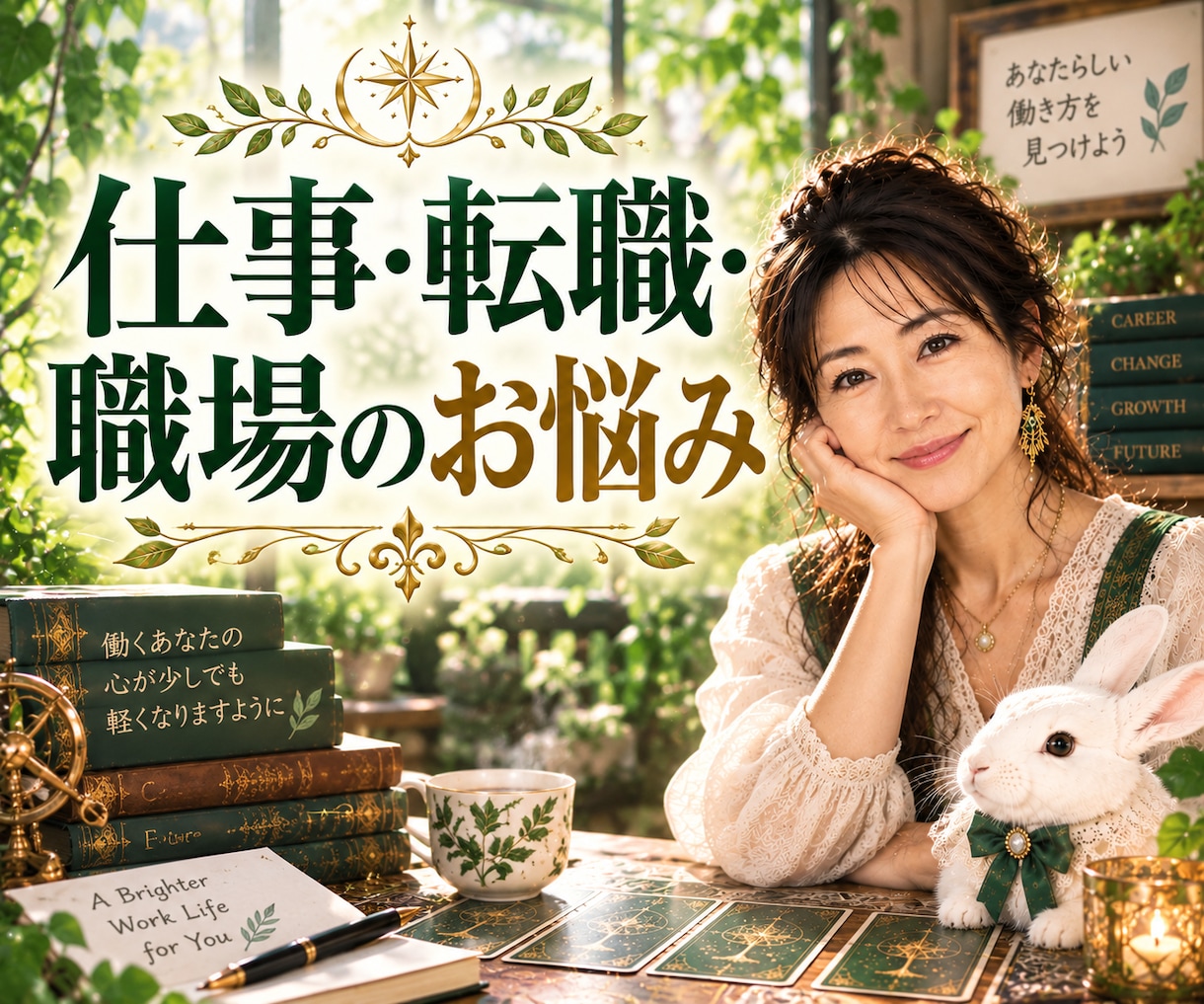 仕事・転職・職場の悩み♦多角的にじっくり鑑定します 上司・昇進・転職・会社の未来…複雑に絡む仕事の悩み整理します イメージ1