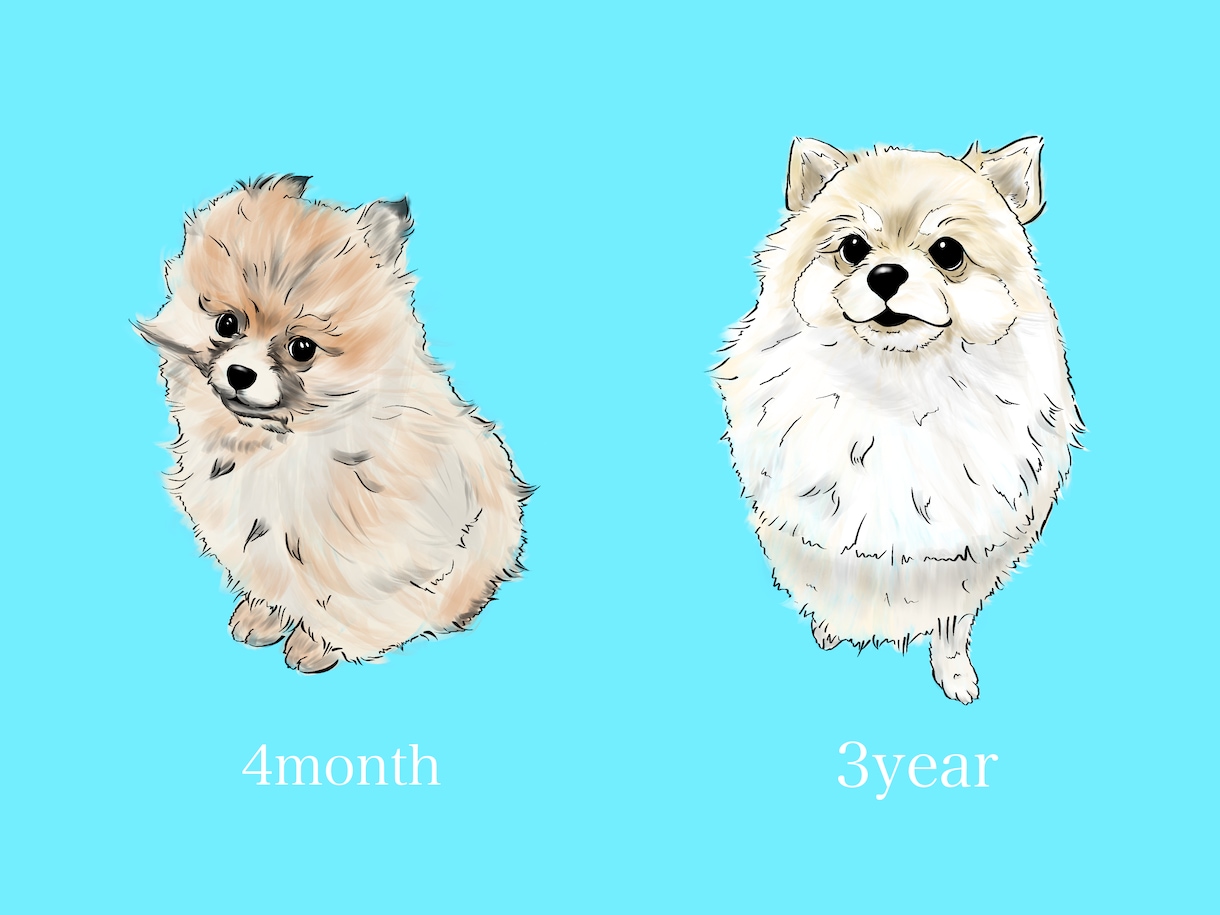 あなたの大切なペットお描きします 愛犬の成長を絵で残しませんか？インテリア、プレゼントに！ イメージ1