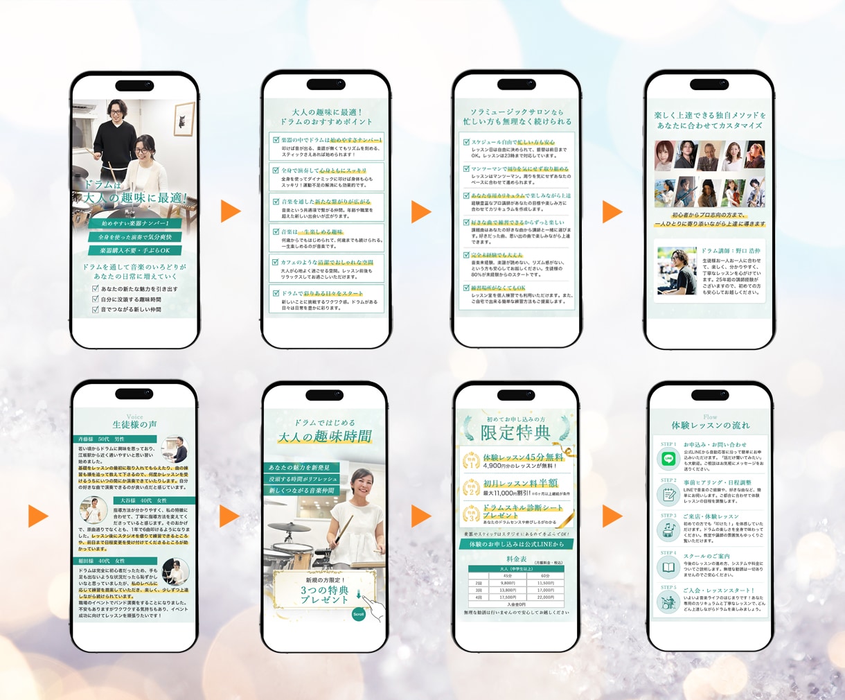 全8枚セット｜売れるスワイプLP画像を制作します Meta・インスタ広告対応／構成・原稿丸投げOK イメージ6