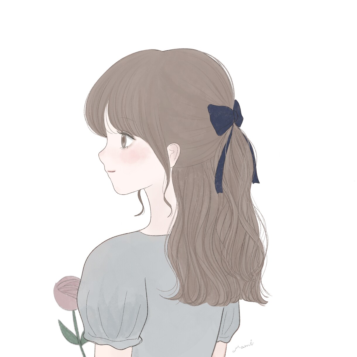 優しい色で柔らかく可愛い雰囲気のイラストを描きます 淡い色を使って、優しい印象の女の子を描くことが得意です。 イメージ6