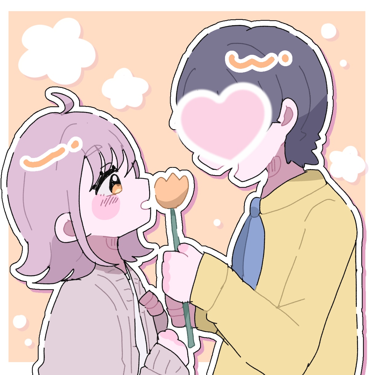 カップル(夢絵)イラスト描きます 低価格でアイコンや全身絵を描きます！ イメージ5