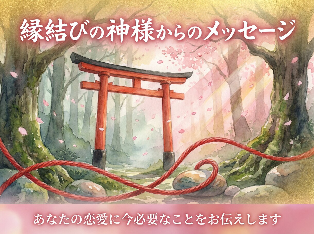縁結びの神様からのお告げをお伝えします あなたの恋愛に今必要なメッセージをお伝えします イメージ1