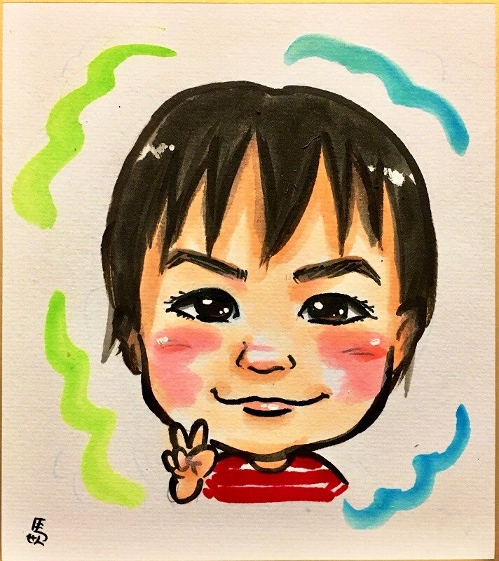 ミニ色紙による１〜２名様似顔絵をお描き致します 低価格によるお試しやちょっとしたプレゼントにオススメです。 イメージ6