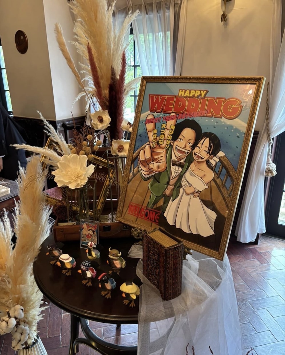 ワンピース風にウェルカムボードの似顔絵描きます 結婚式のウェルカムボードやプレゼントご注文の方にオススメ！ イメージ3