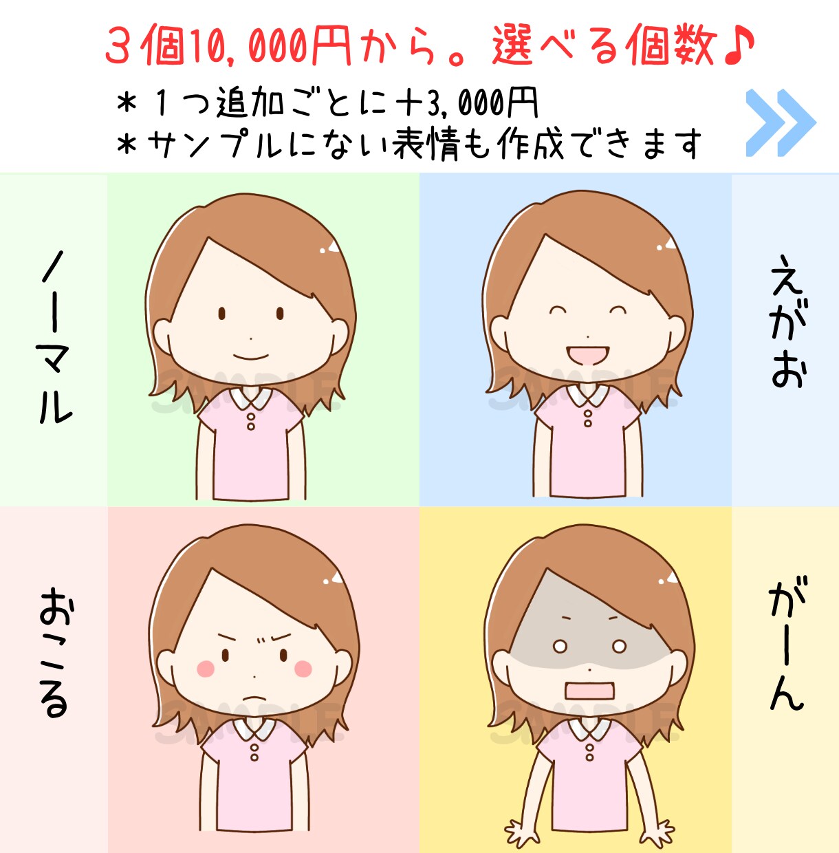 ３点から！ブログふきだし用アイコンセット作成します 吹き出しをつかった会話形式のブログを運営している方へ イメージ2