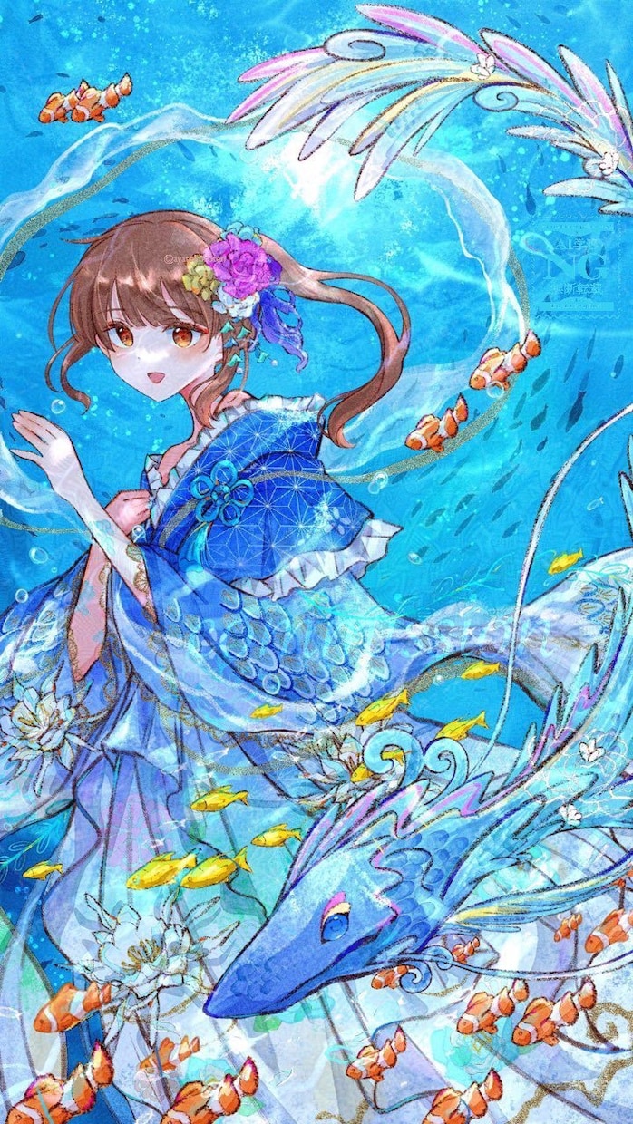 物語や世界観のある、一枚絵お描きします 和風で儚いイラストが得意です。商用利用ok イメージ8
