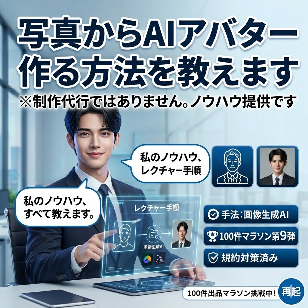 AIアバターの作り方や活用方法を教えます SNS・副業で顔出し不要！作り方教えます！ イメージ1