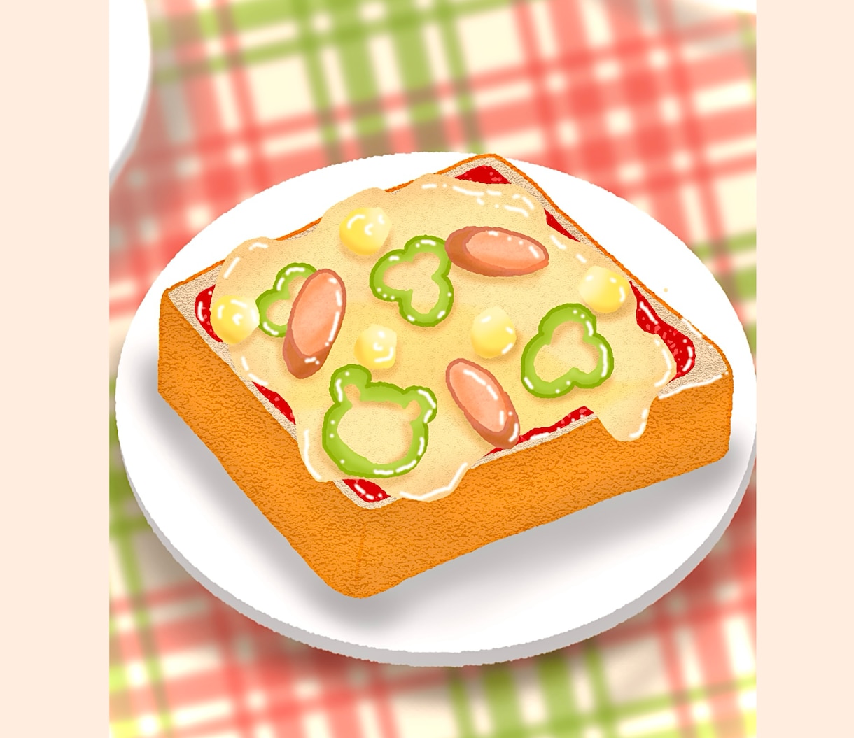 ゆるくてかわいい食べ物イラストを描きます お気に入りの食べ物を、あなただけの特別な一枚に イメージ4