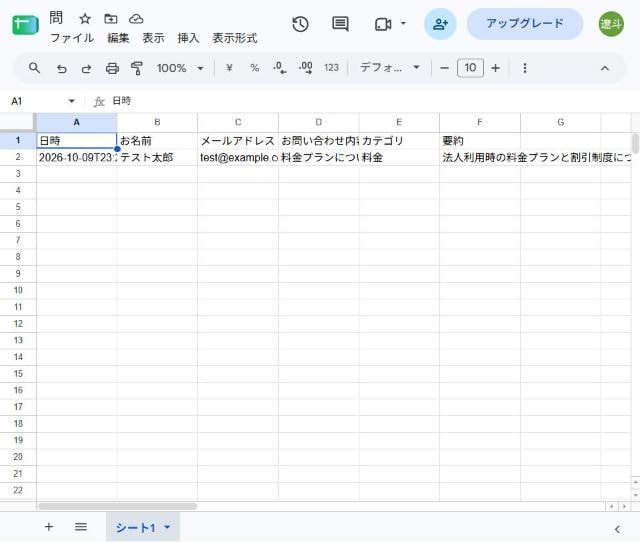 問い合わせの分類・記録を自動化します 問い合わせの集計作業、AIとスプレッドシートにまかせませんか イメージ2