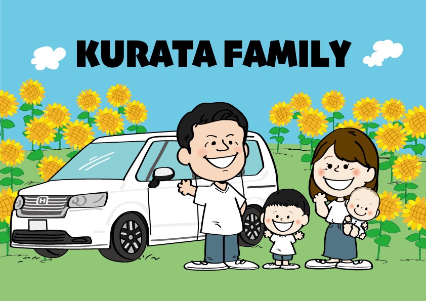 ご家族の記念日！キャラクター風の似顔絵を作成します お部屋のインテリアに馴染み、思わず笑顔になるイラスト イメージ3