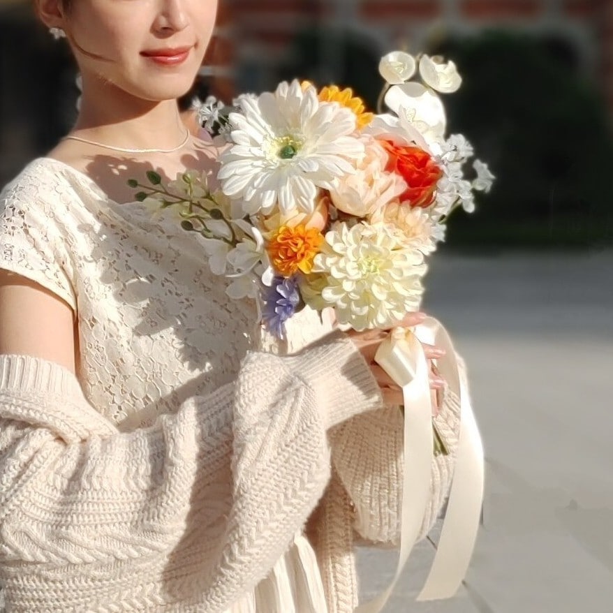 造花ウェディングブーケ製作します くすみカラーで写真映えするブーケを♡♡♡♡ イメージ4
