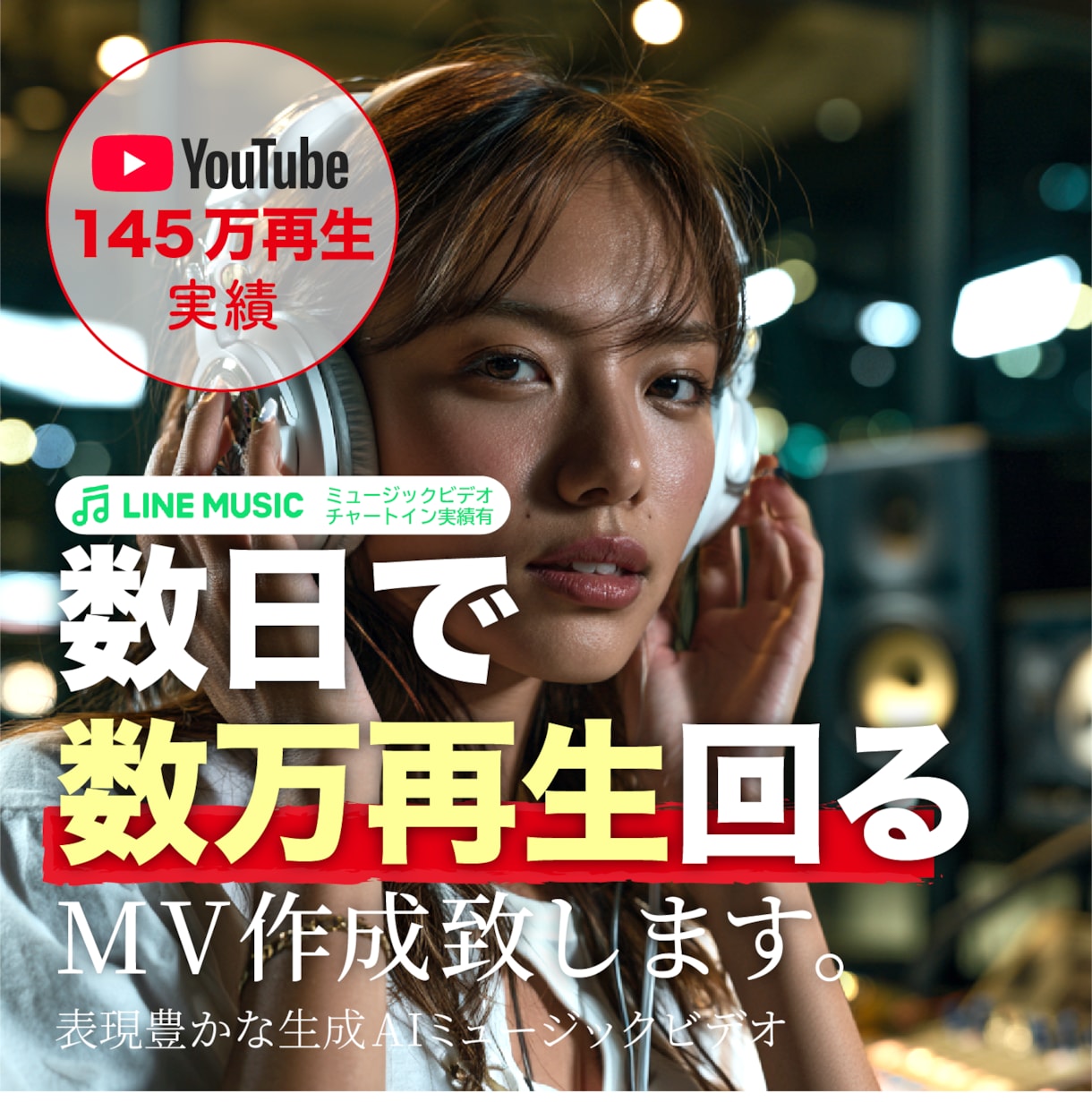 YouTube145万再生実績 MV作ります 数日で数万再生回るMV作成致します。 イメージ1