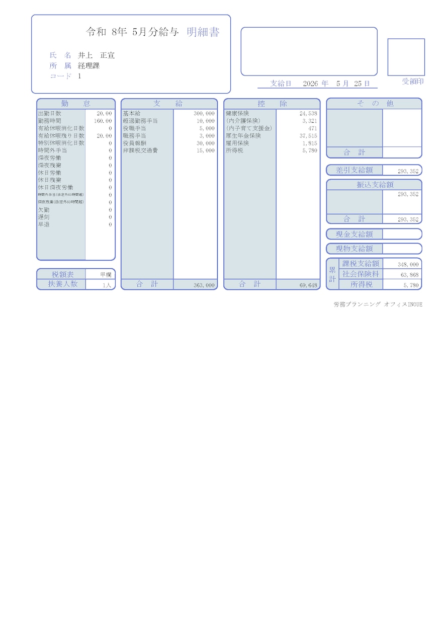 無料から始める給与計算ソフトを社労士が設定します ｜手計算・Excelで給与計算していませんか？ イメージ2