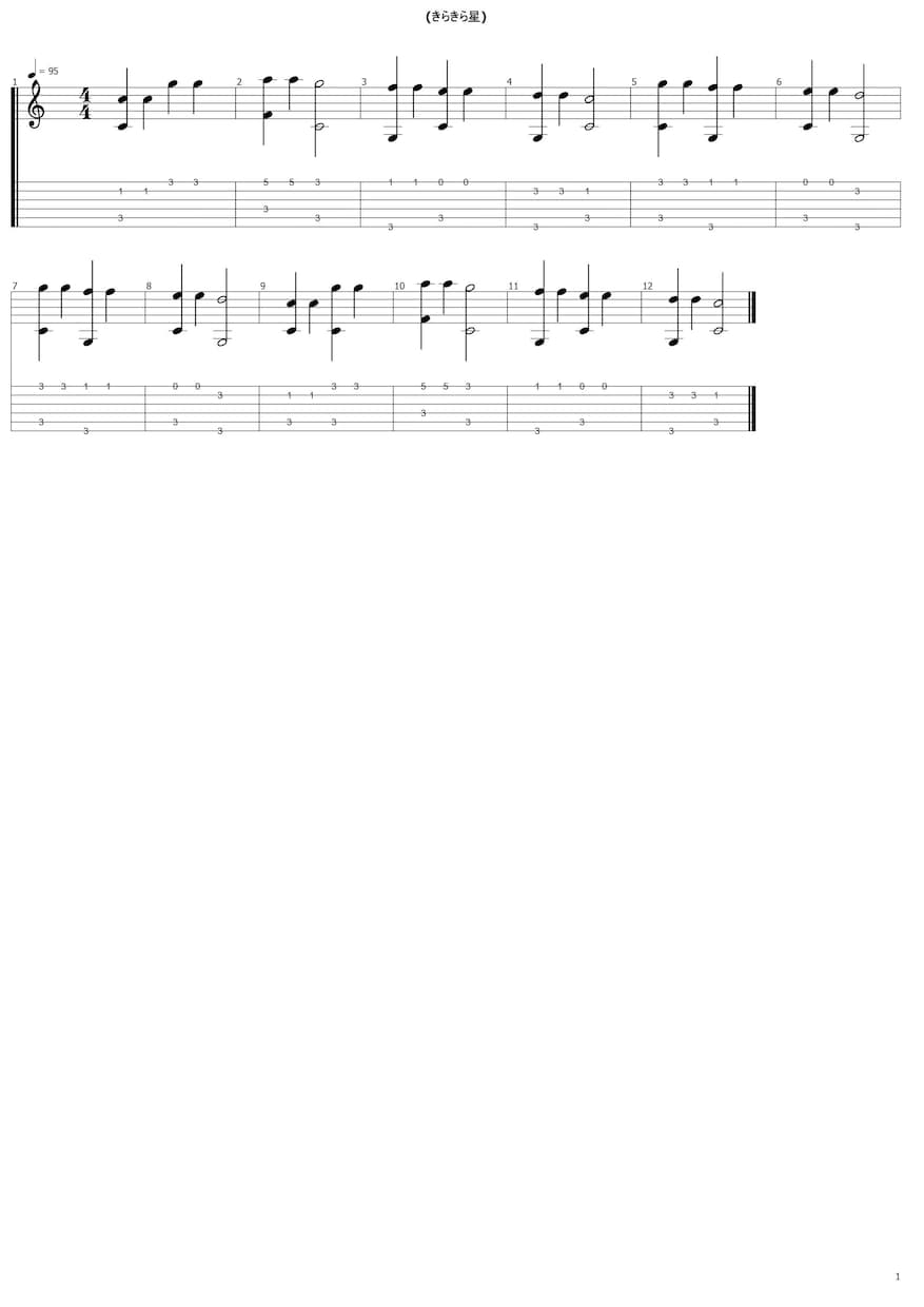 指番号付きのソロギターのTAB譜を作成をします 初心者で弾いてみたい曲がある方はぜひ！ イメージ2