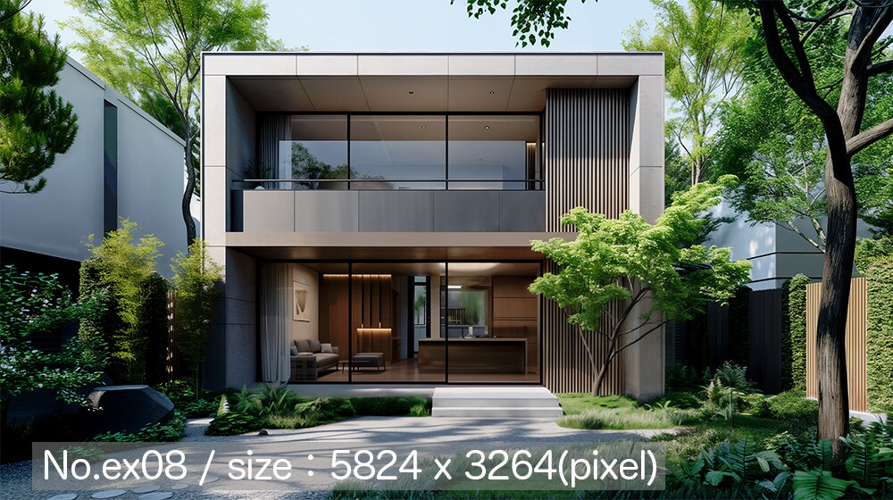 住宅の建築パース画像データを販売します 広告・宣伝用に高精細な外観パースの完成品データを販売 イメージ9