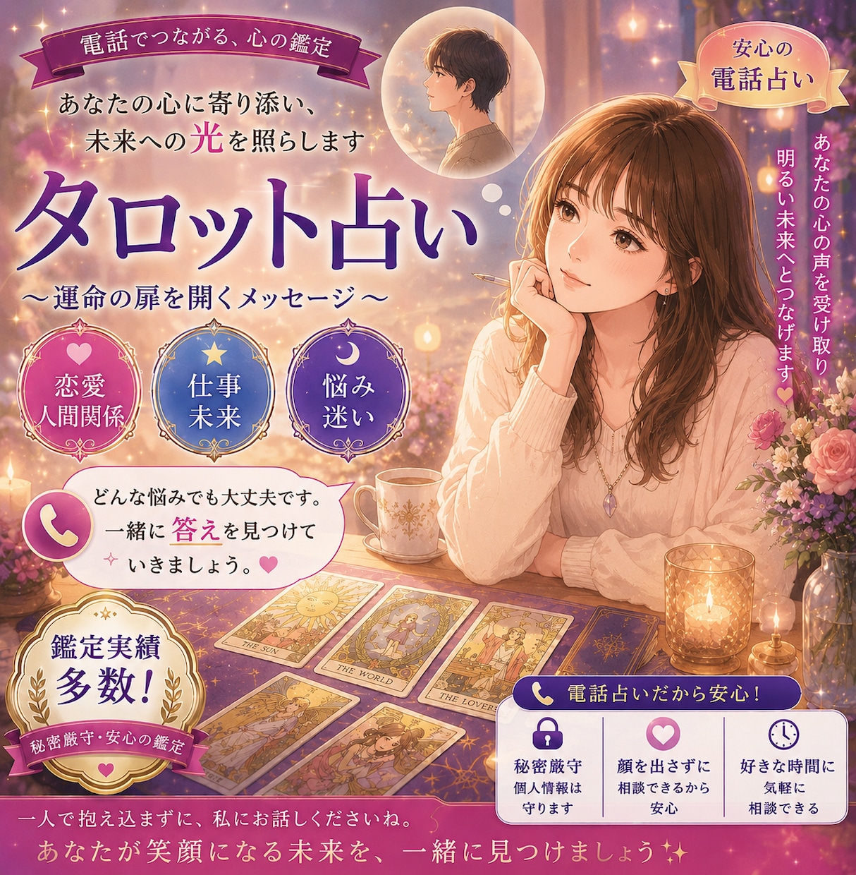 復縁相手の気持ち連絡のタイミングタロットで占います まだ好きを責めない答えを急がない恋愛相談 イメージ2