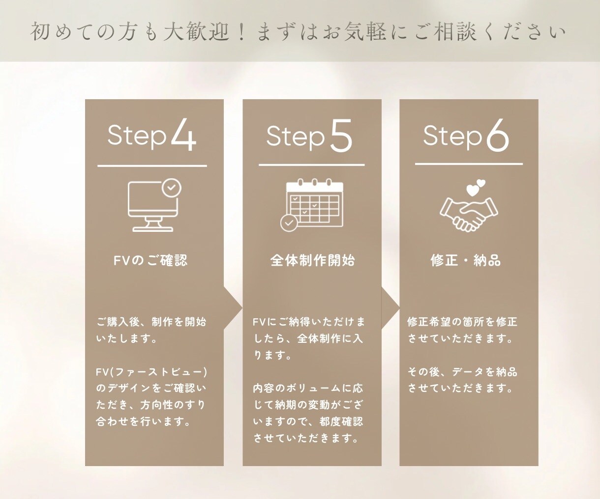 ハンドメイド作家・ひとり起業様のLP制作いたします 派手なLPよりも、シンプル・ナチュラルが好きな方へ♡ イメージ4