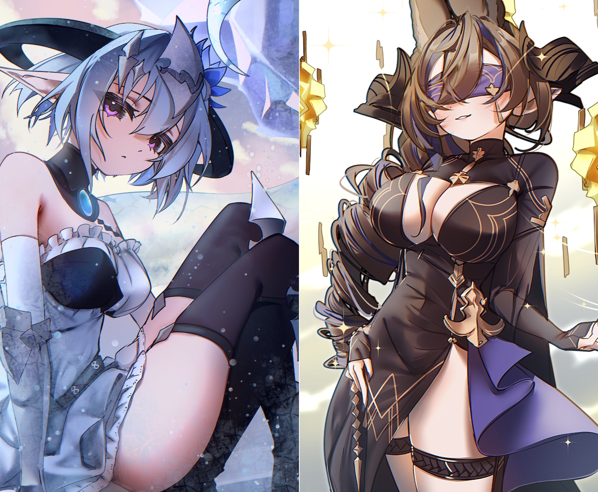 一枚絵制作します アニメ塗りと厚塗りの中間なので見やすい!馴染みやすい! イメージ4