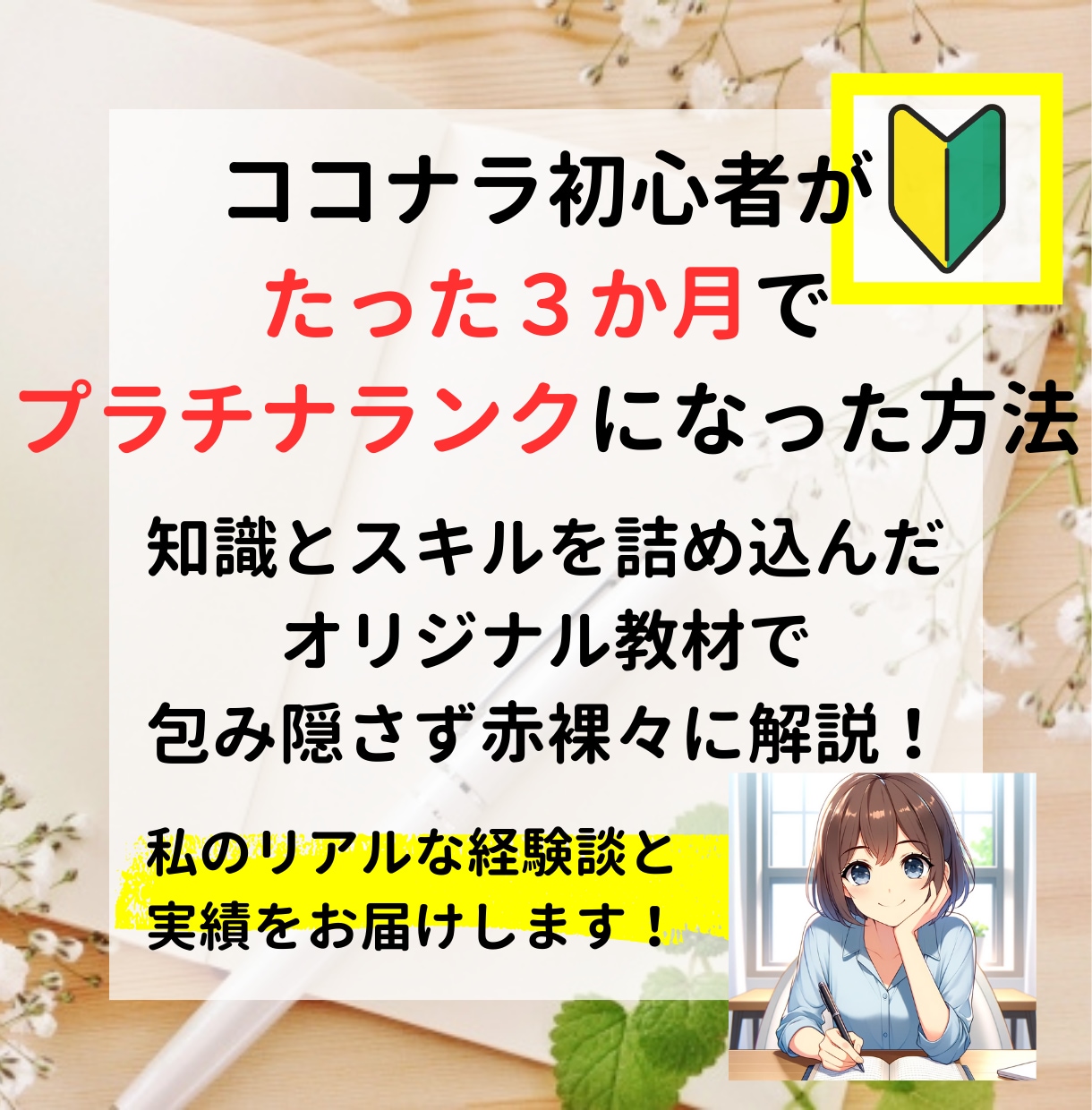 初心者がたった３か月でプラチナになった方法教えます プラチナランクになった方法を包み隠さず記した教材 イメージ1