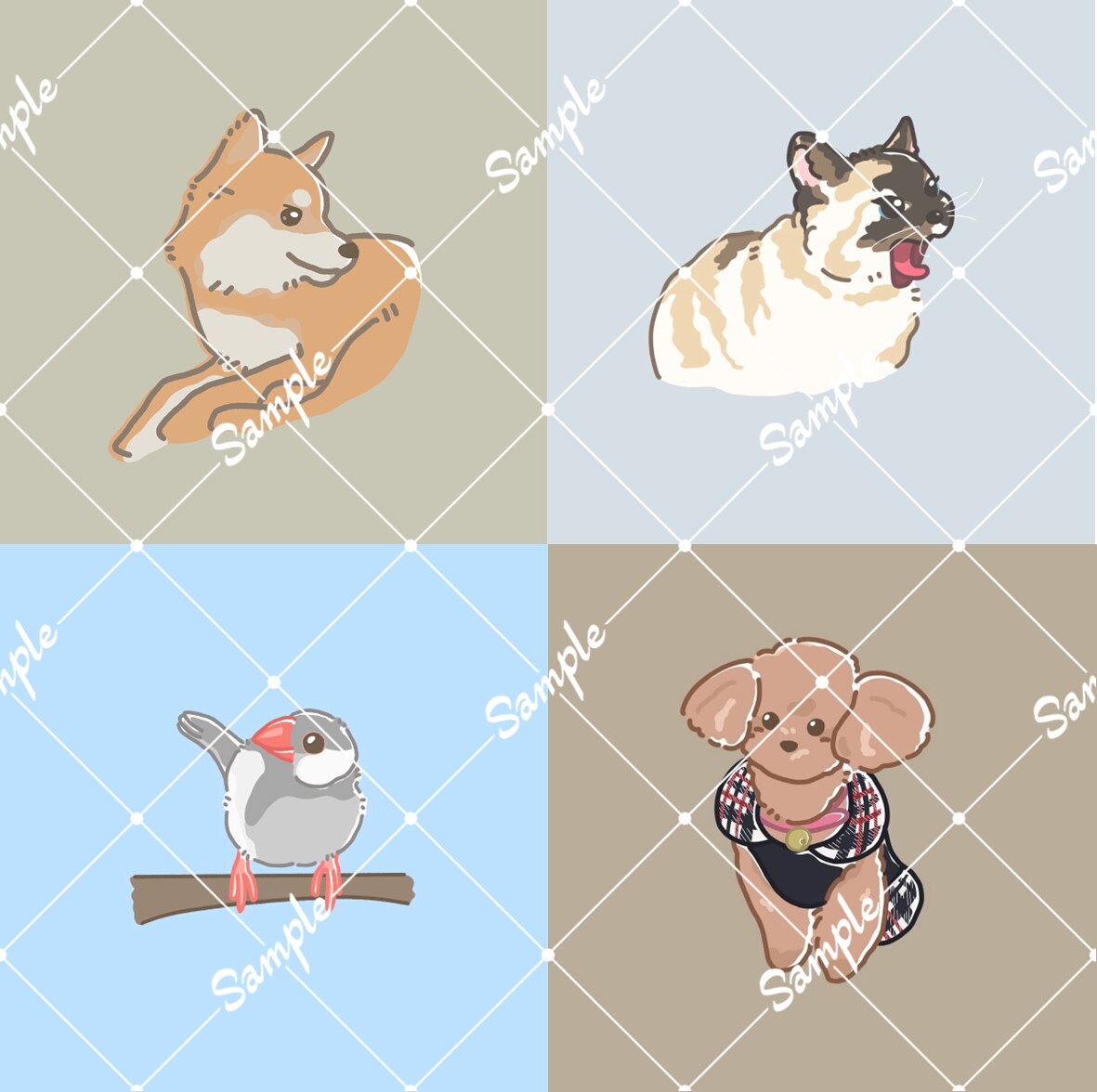 可愛いペットのイラストを作成します お写真を元にゆるっとかわいいデフォルメイラストはどうですか？ イメージ2