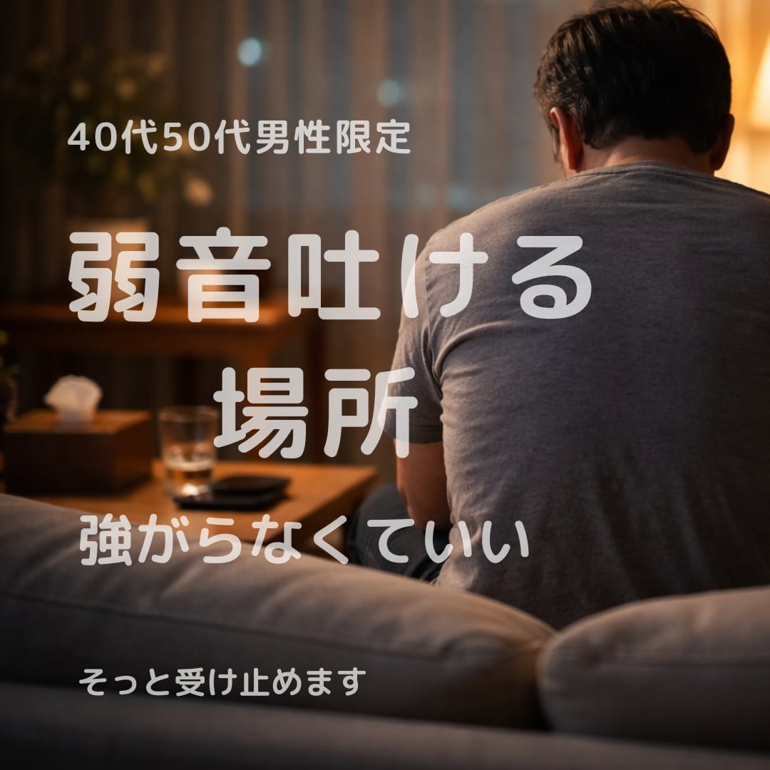 弱音を吐けない男性の心の避難所になります 居酒屋のおかみのように、あなたの言えない苦しさに寄り添います イメージ1