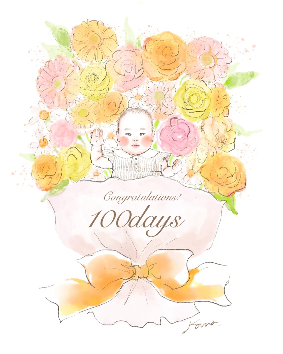 水彩画風✨心温まる優しい似顔絵をお描きします 結婚記念日、誕生日、還暦祝い、ウェルカムボード、プレゼント等 イメージ4