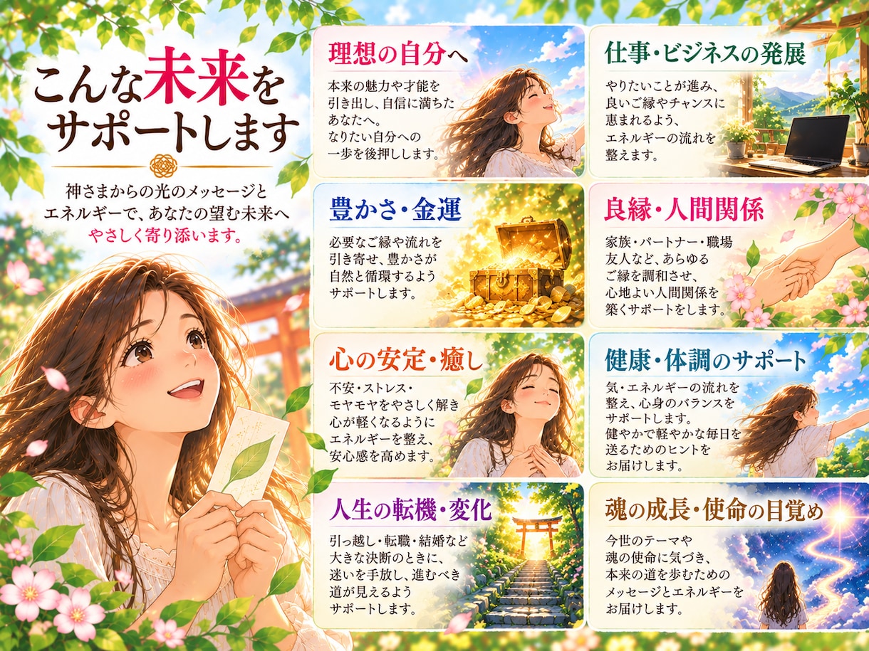 全10項目♪ことのは神籤【ことのはみくじ】伝えます 今のあなたに届く、神さまのメッセージ言の葉を10項目でお伝え イメージ5