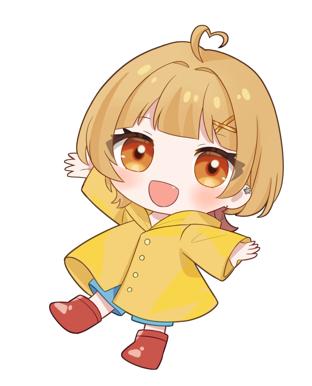プレゼントにも！アンブレラSDイラスト制作します 傘＆レインコートの梅雨SD（ミニキャラ・ちびキャラ）イラスト イメージ7