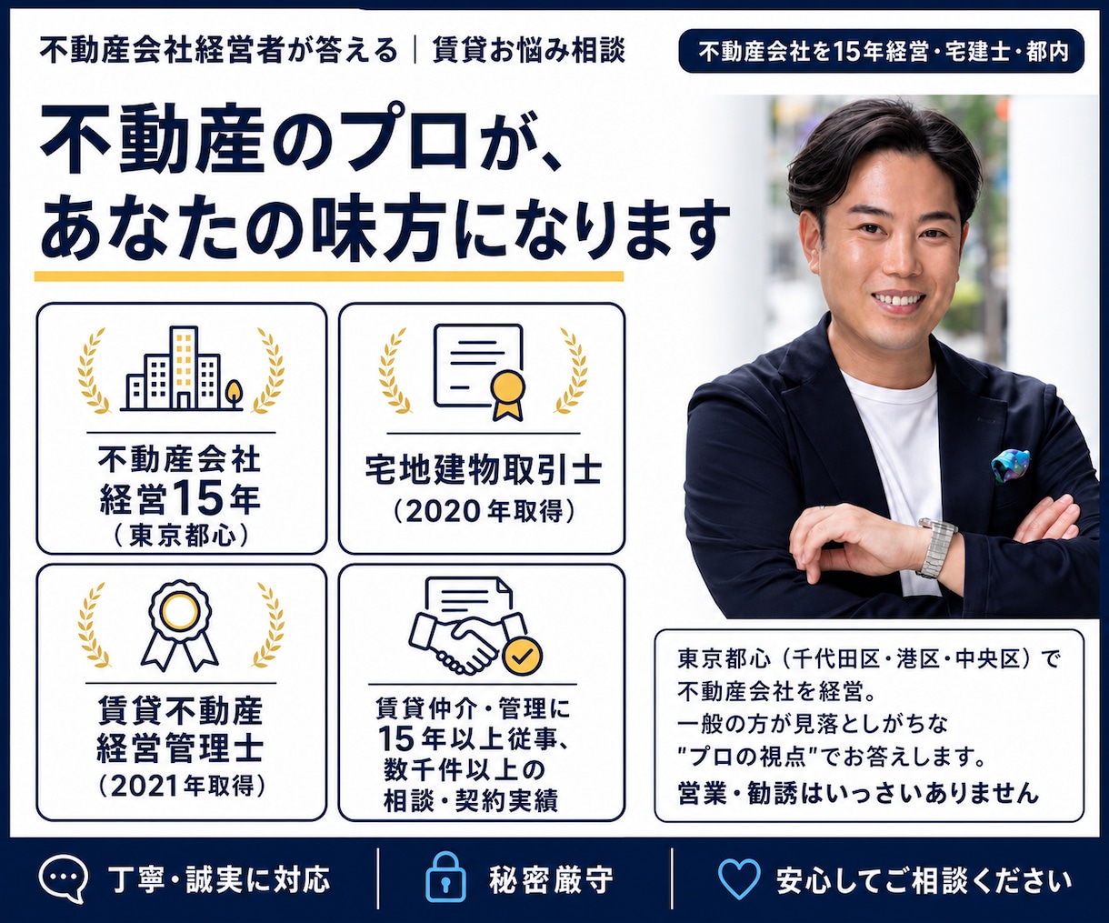 不動産会社経営者が答える｜賃貸お悩み相談乗ります 業界歴15年以上◆都内で不動産会社を経営する賃貸のプロが回答 イメージ5