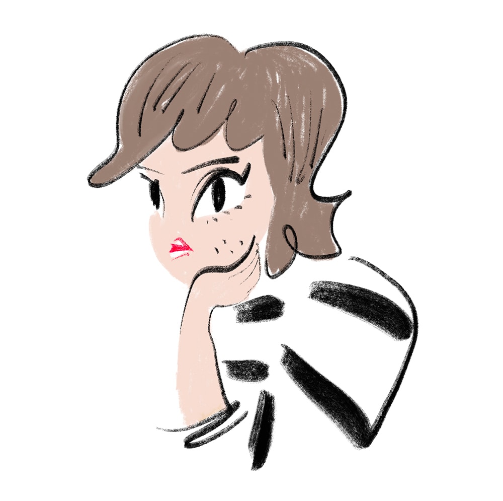 上半身/かわいいお洒落な人物イラスト描きます 外国風手書き線画、滑らかなペン画で目を引く挿絵にオススメ イメージ5