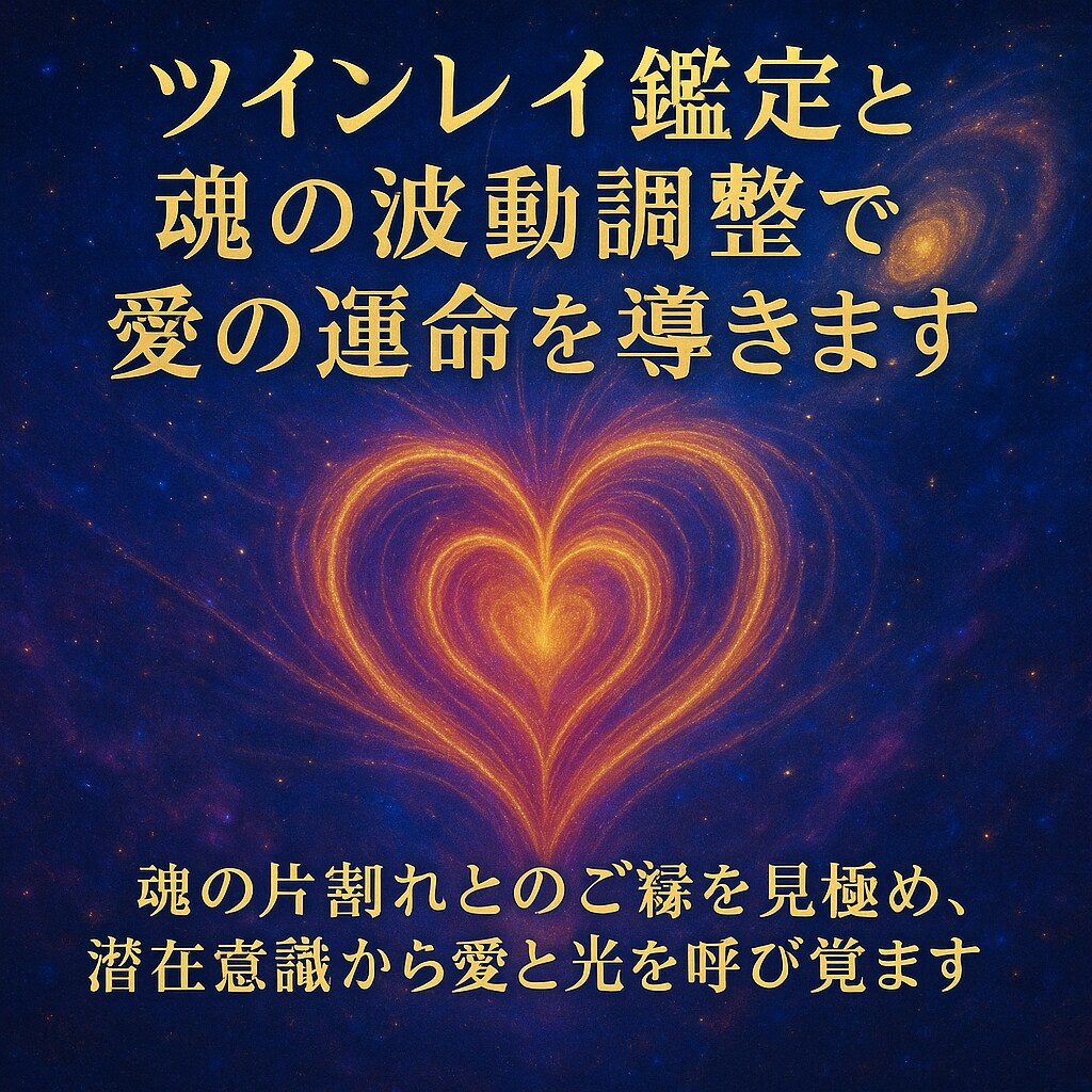 ツインレイ鑑定と魂の波動調整で愛の運命を導きます 魂の片割れとのご縁を見極め、潜在意識から愛と光を呼び覚ます イメージ5