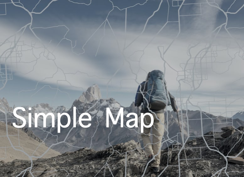 特別価格（２名まで） シンプルな地図作ります サンプル画像のようなシンプルなカラー地図を制作します。 イメージ1