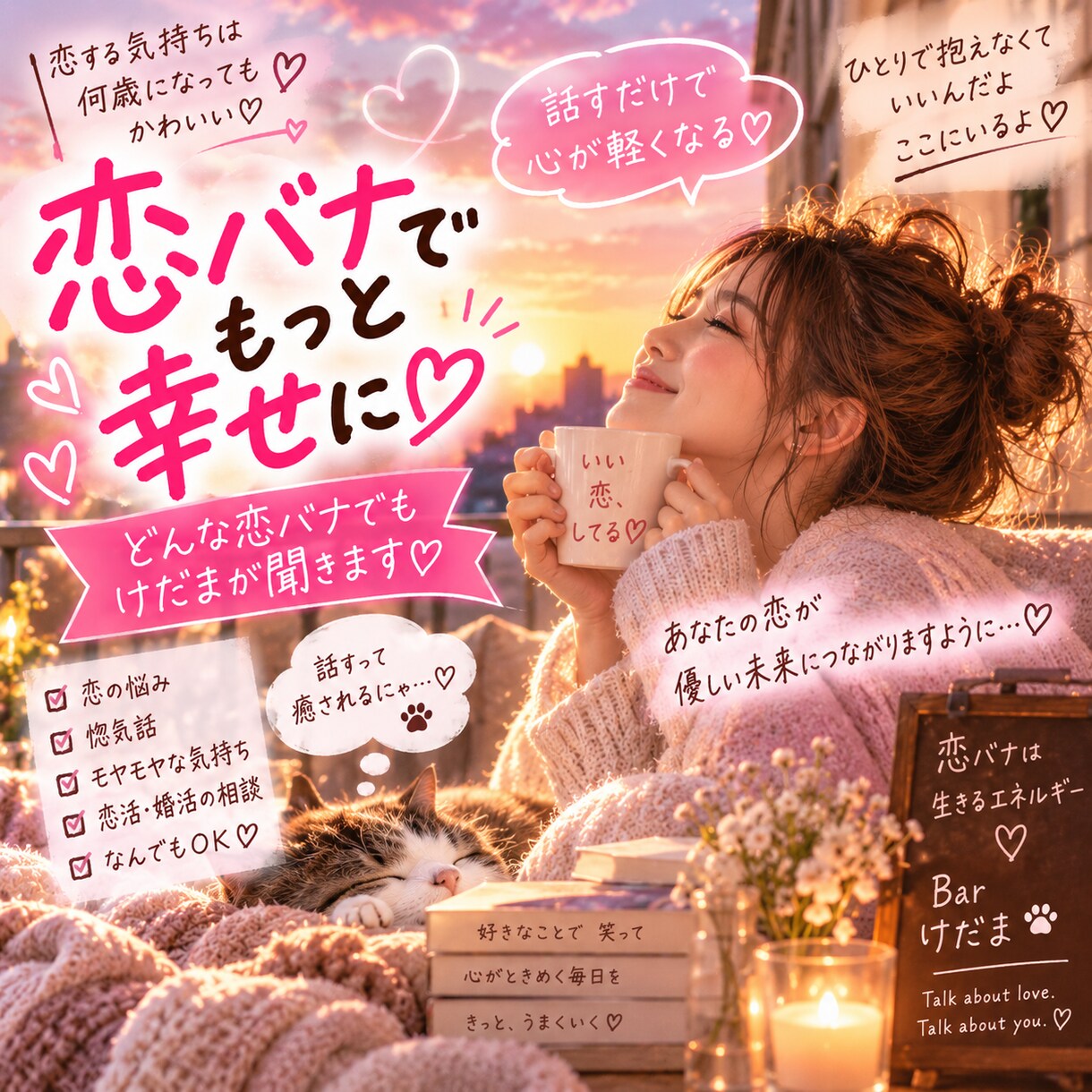 あなたの言いたくて仕方ない恋バナ！私が聞きます 惚気だって立派な恋バナ♡幸せのお裾分け待ってます！ イメージ6
