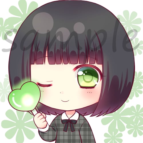 オリジナルの可愛い女の子などのアイコンお描きします SNS等のあなただけのちびキャラのアイコンが欲しい方に! イメージ6