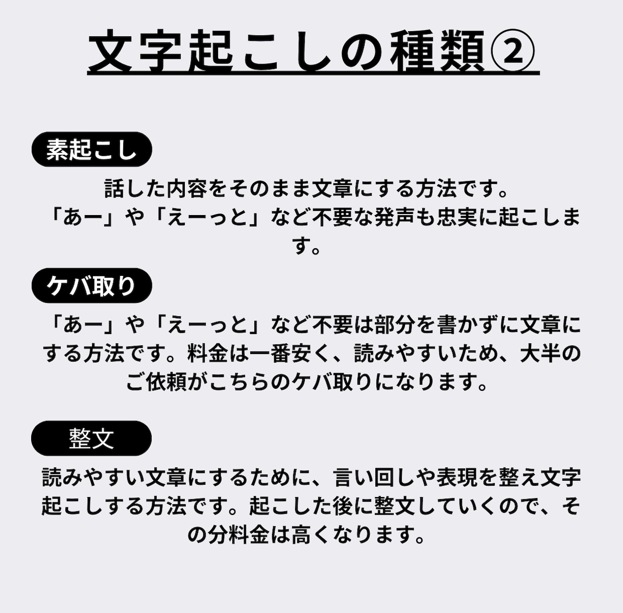 24時間以内◎1分70円～動画文字起こし承ります 大手化粧品メーカー広報担当・整文得意です◎ イメージ3