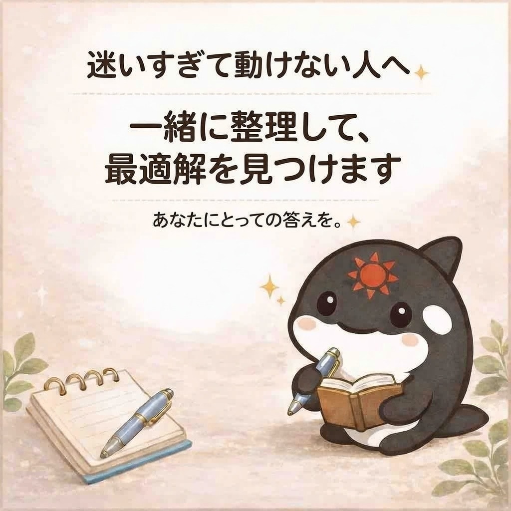 迷いすぎて動けない人へ｜現実的な最適解を出します 中身は本気、話し方はゆるめ。ラフな相談歓迎です( ˙ᵕ˙ ) イメージ1