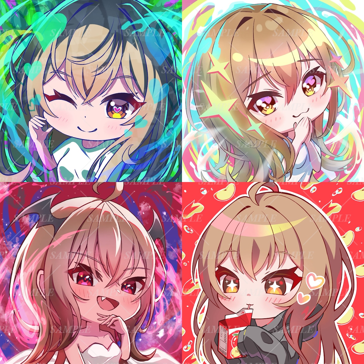 かわいい＆かっこいいアニメ風イラスト何でも描きます 等身・ミニキャラ・デフォルメなんでも描きます！ イメージ5