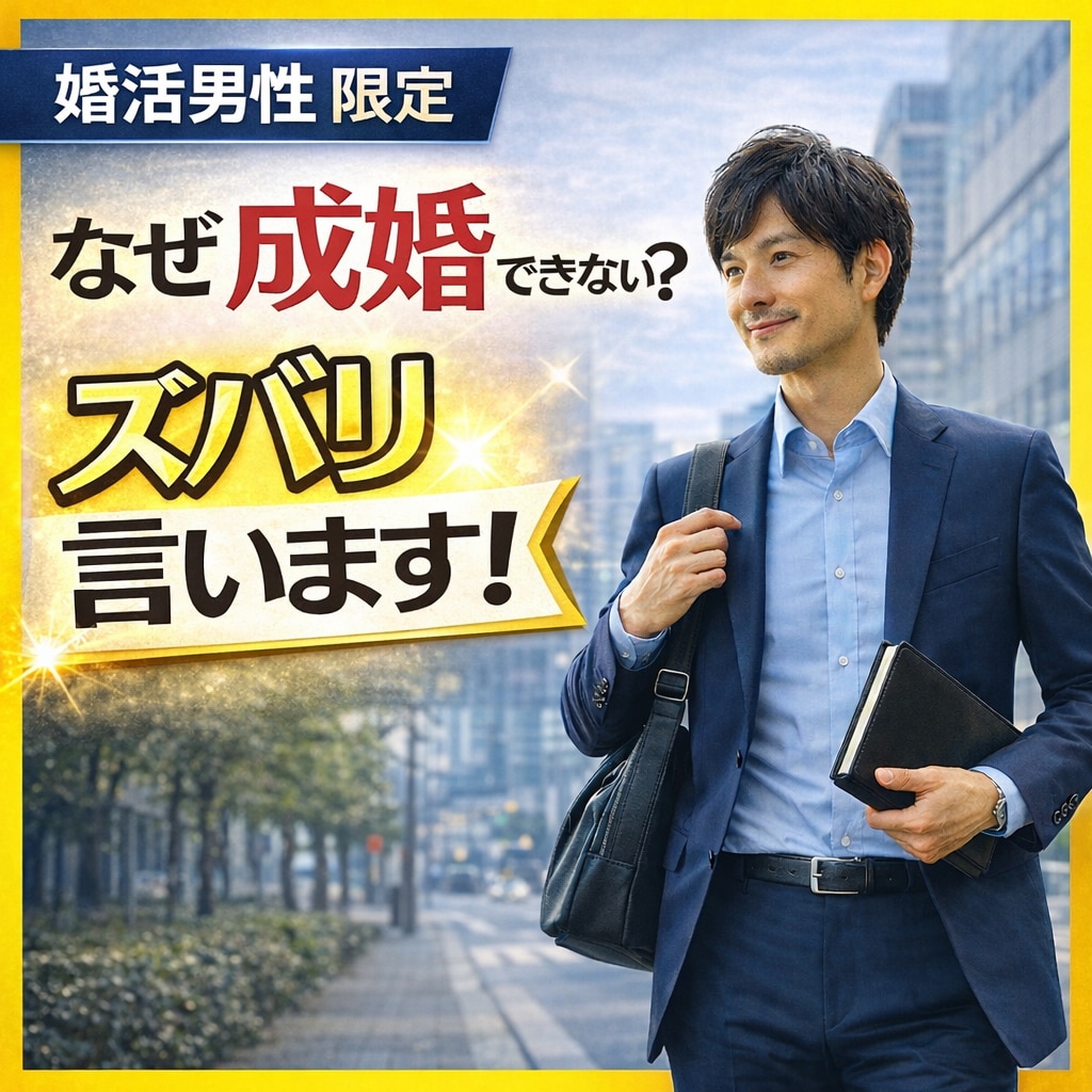婚活男性｜成婚する交際方法をズバリ！お伝えします 交際が続かない原因を整理し成婚へ導きます イメージ1