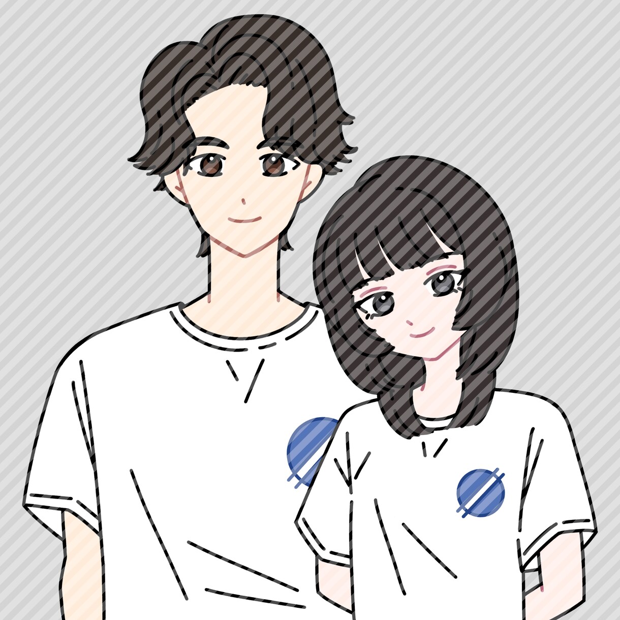 シンプルポップで可愛い人物イラスト描きます SNSアイコン、プレゼントにおすすめ イメージ1
