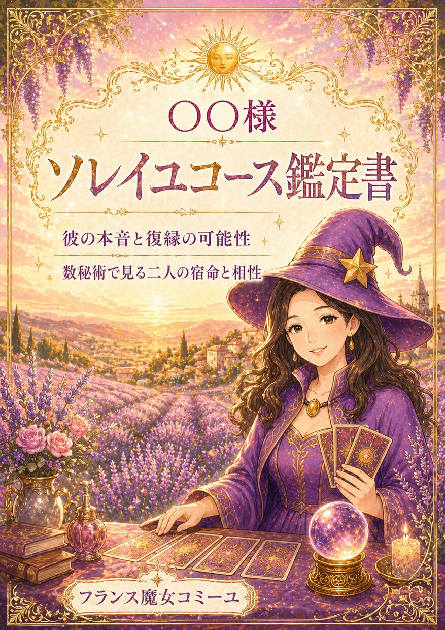彼の本音と復縁の宿命を鑑定書とスライドにします タロットと数秘術で二人の宿命と魂の契約を読み解きます イメージ2