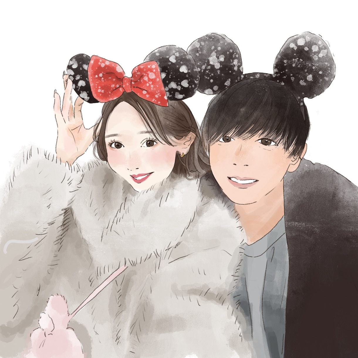 商用可◆写真1枚からイラスト作成します 簡単依頼♪オシャレな淡いイラストで優しい印象に◎ イメージ1