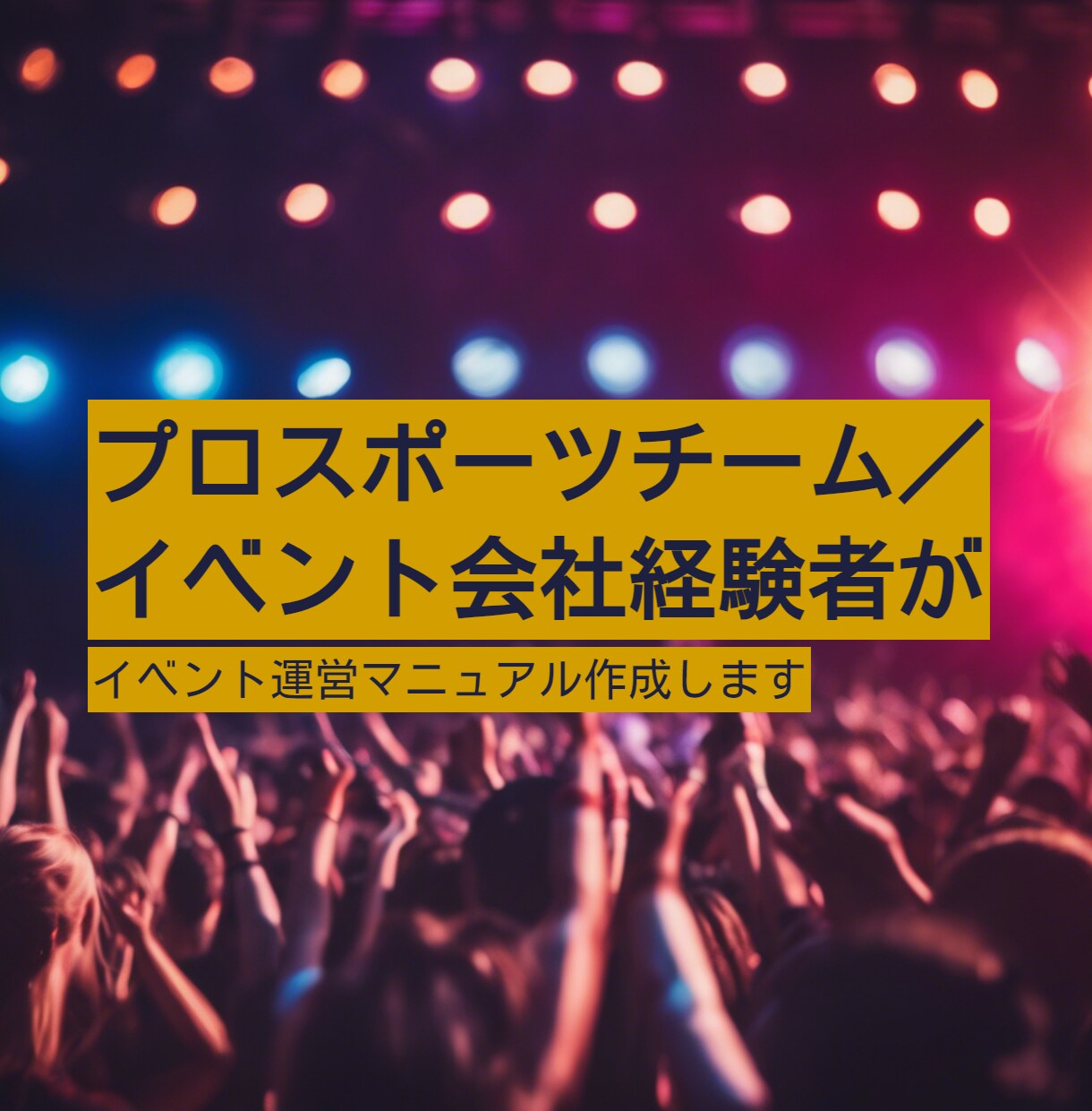 イベント運営マニュアル作成のお手伝い致します プロスポーツチーム/イベント会社経験者がサポート イメージ1