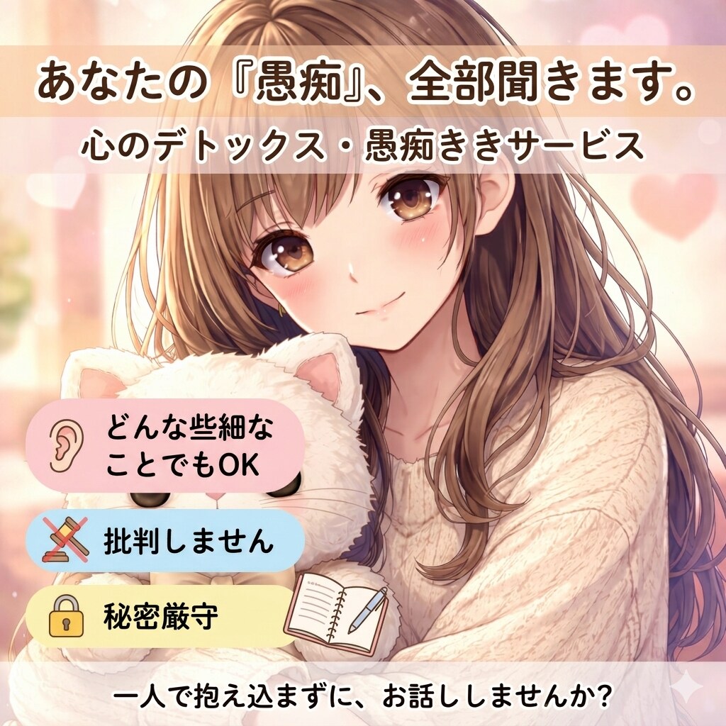 恋愛の愚痴・雑談なんでもOK｜ゆるくお話聞きます 誰かに話すことでスッキリしませんか？ イメージ1